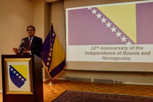 Last night the MDBHEC team attended the celebration of the 32nd Anniversary of Bosnia and Herzegovina's Independence at the Embassy of BiH in Washington, D.C.-04