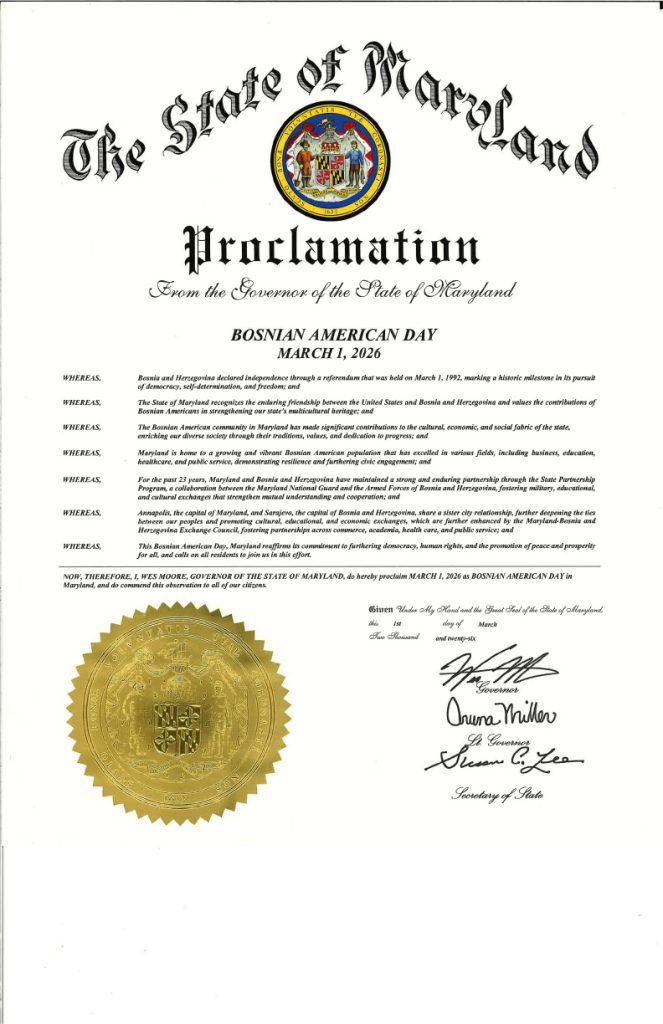 PROCLAMATION Bosnian American Day